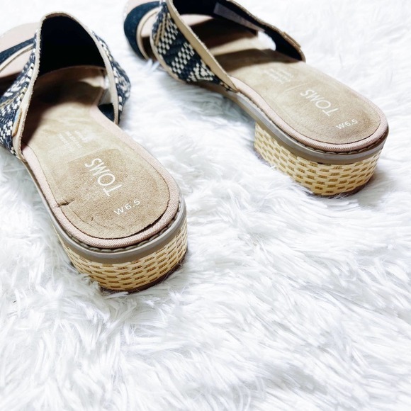 Toms Printed Pattern Open Toe Heeled Sandal SZ6.5 W - Picture 5 of 9